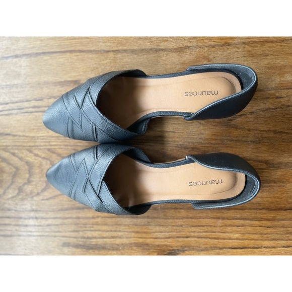 Maurices Womens Size 9 M Black Slip On Shelby D'Orsay Flats #31 - Picture 3 of 6